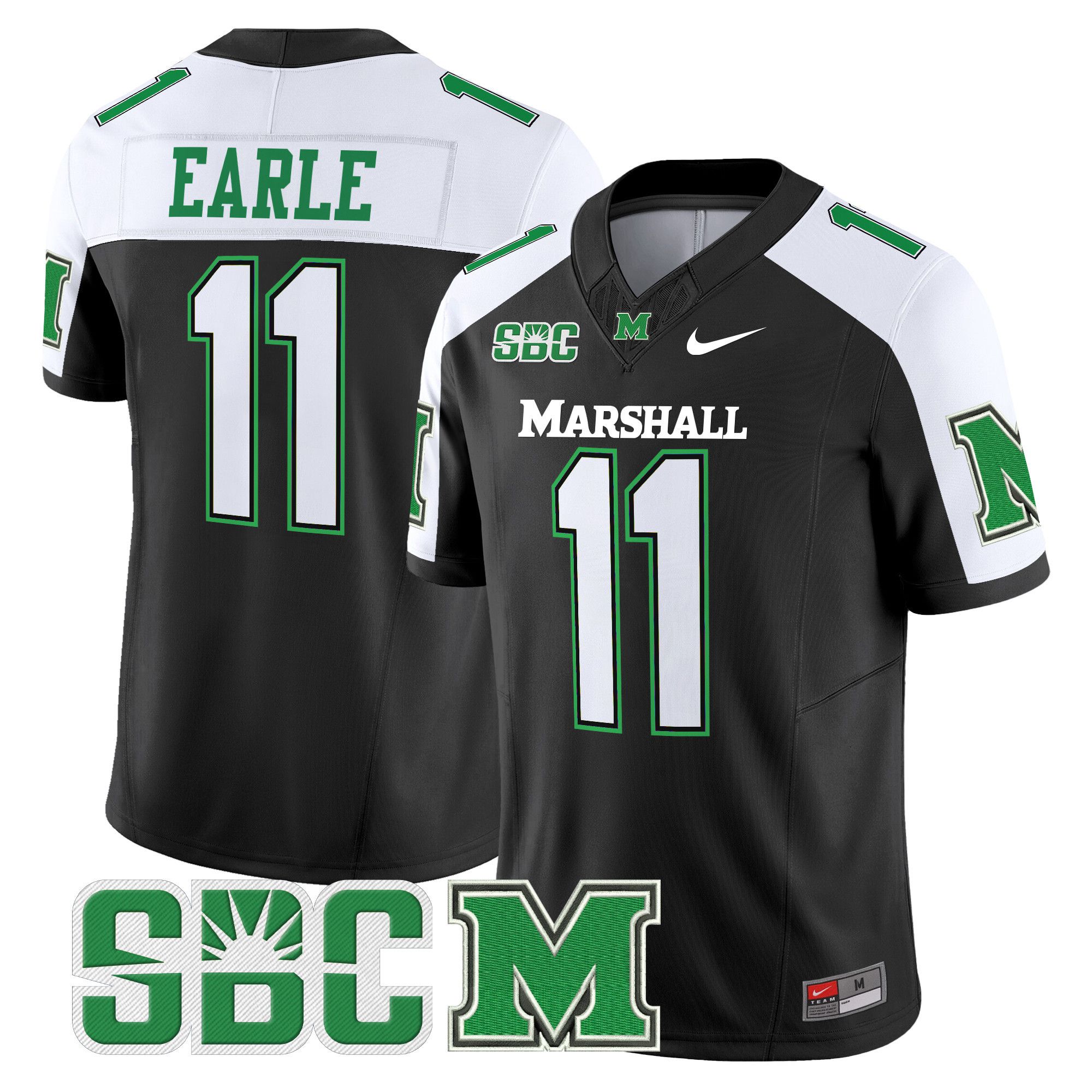 Men Marshall Thundering Herd #11 Earle Black Nike 2024 Vapor Limited NCAA Jersey->more ncaa teams->NCAA Jersey